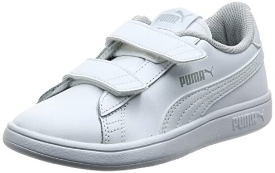 PUMA Smash v2 L V Inf, Baskets Mixte bébé, White White, 26 EU