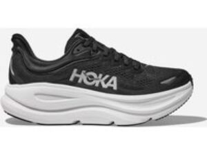 HOKA Bondi 9 Chaussures pour Femme en Black/White Taille 36 | Route