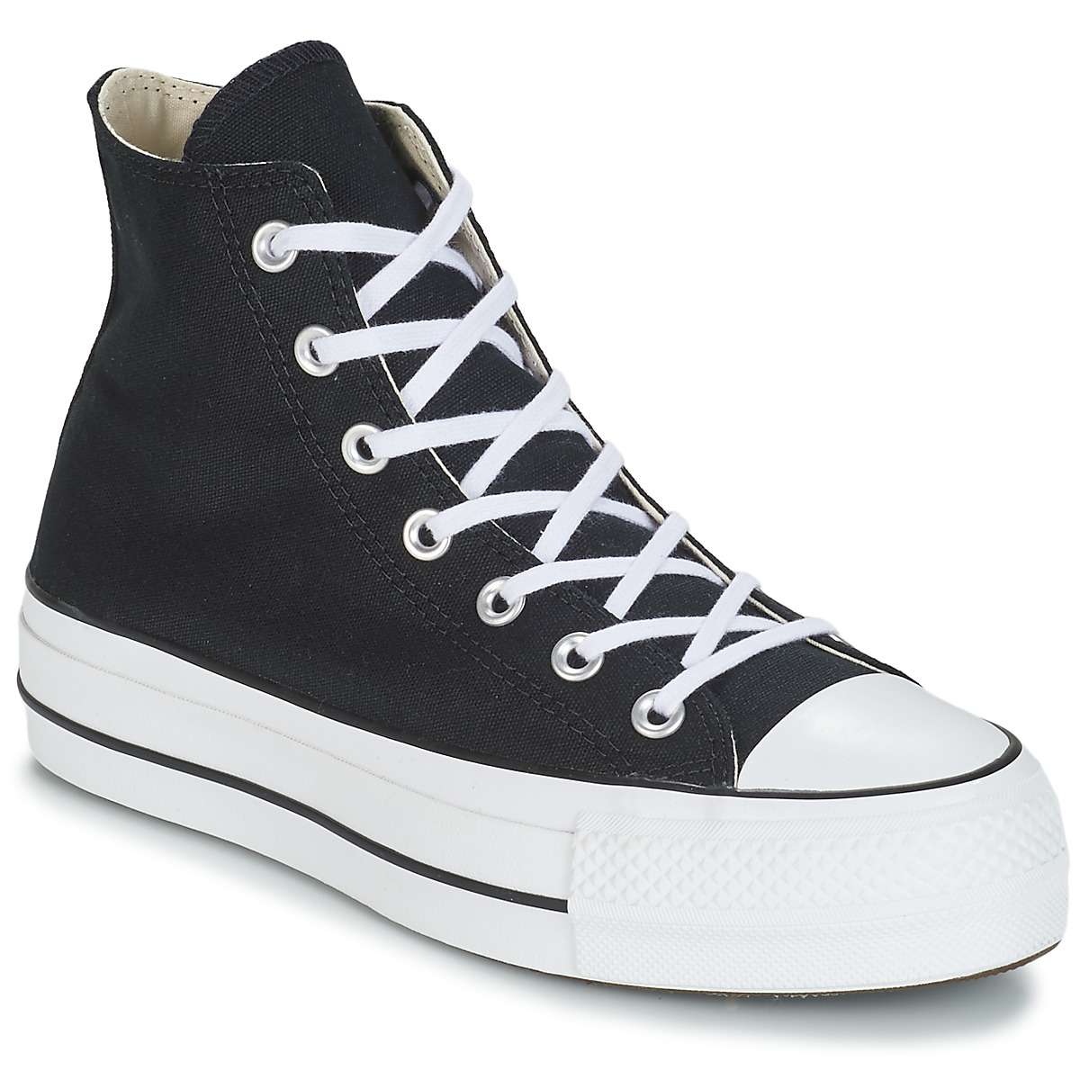 Converse CHUCK TAYLOR ALL STAR LIFT CANVAS HI Noir chaussure Converse CHUCK TAYLOR ALL STAR LIFT CANVAS HI Noir