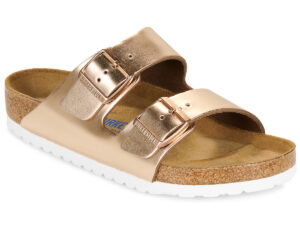 BIRKENSTOCK Arizona Soft Footbed Natural Leather Metallic Copper - Regular