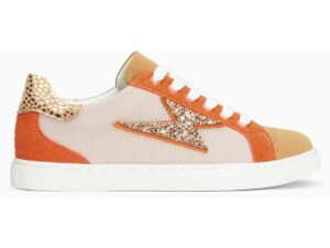 Vanessa Wu Baskets éclair à lacets Gaëlle Orange