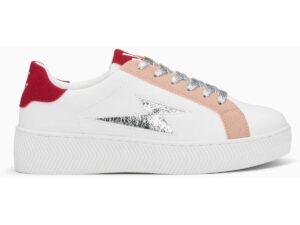 Vanessa Wu Baskets éclair à lacets Milie Rouge