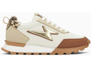 Vanessa Wu Baskets éclair à semelle running Keira Beige