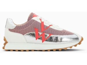 Vanessa Wu Baskets monogramme à semelle running Mona Multicolore