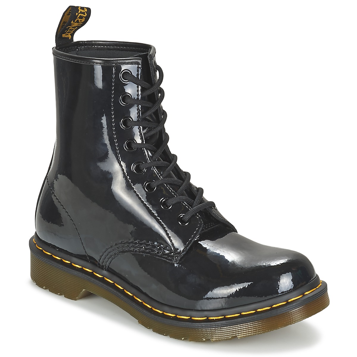 Dr. Martens 1460 W BLACK PATENT LAMPER Noir chaussure Dr. Martens 1460 W BLACK PATENT LAMPER Noir
