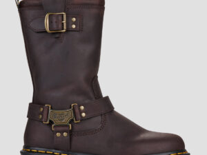Dr. Martens ANISTONE HI PULL ON BOOT Dark Brown Burnished Waxy Pull Up