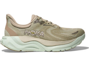 HOKA Arahi 8 femme beige - vue profil latéral running stabilité pronation