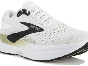 Brooks Ghost Max 3 homme blanc noir - vue profil latéral running maximaliste