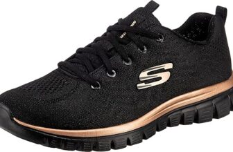 Skechers Graceful Get Conne Women's Low-Top Sneakers, White, 3 UK