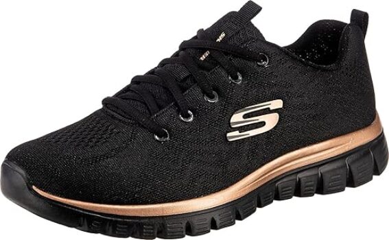 Skechers Graceful Get Conne Women's Low-Top Sneakers, White, 3 UK