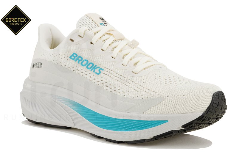 Brooks Ghost 17 Gore-Tex Beige Bleu Femme chaussure Brooks Ghost 17 Gore-Tex femme - 120451-1B-138