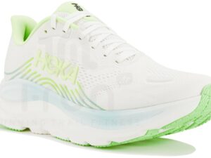 HOKA Clifton 11 Blanc Jaune Fluo Femme – Running Amorti Maximal