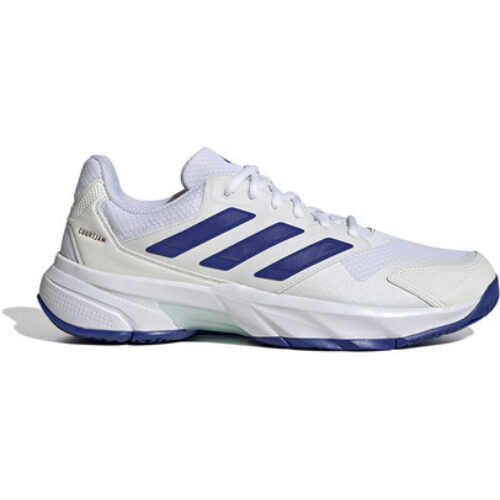 adidas CourtJam Control 3 Homme Blanc Bleu