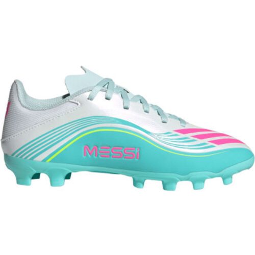 adidas F50 Messi League FG/MG Enfant Blanc Bleu Rose