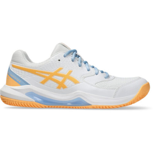 ASICS Gel-Dedicate 8 Padel Femme Blanc Bleu Orange