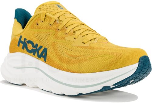 HOKA Clifton 10 Jaune Teal Homme – Running Amorti Maximal
