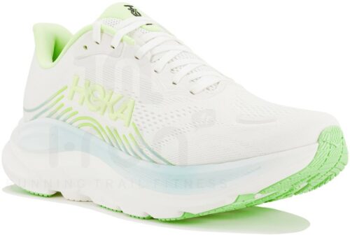 HOKA Clifton 11 Blanc Jaune Fluo Femme – Running Amorti Maximal