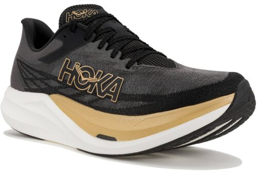 Hoka One One Rocket X 3 Noir Blanc Or