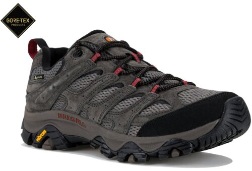Merrell MOAB 3 GORE-TEX Gris Homme – Randonnée Vibram TC5+ GORE-TEX