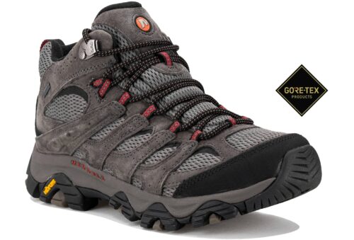 Merrell MOAB 3 Mid GORE-TEX Gris Homme – Randonnée Mi-Montante GORE-TEX