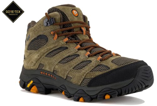 Merrell MOAB 3 Mid GORE-TEX Vert Homme – Randonnée Mi-Montante GORE-TEX