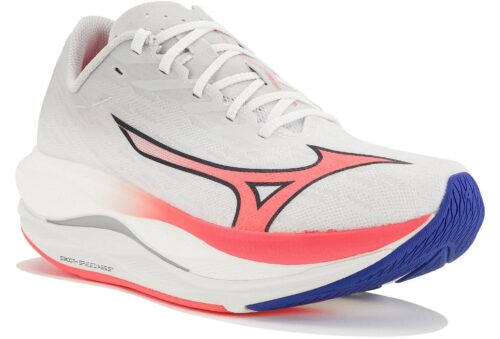 Mizuno Wave Rebellion Flash 3 Femme Gris Rouge