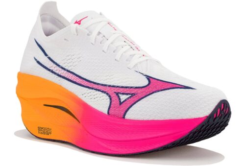 Mizuno Wave Rebellion Pro 3 Blanc Rose Orange