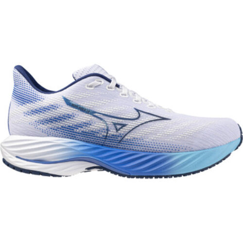 Mizuno Wave Rider 28 Homme Blanc Bleu