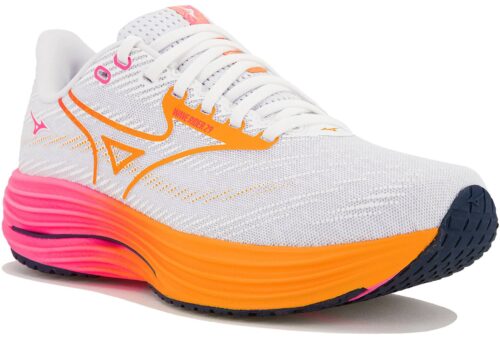 Mizuno Wave Rider 29 Blanc Rose Orange