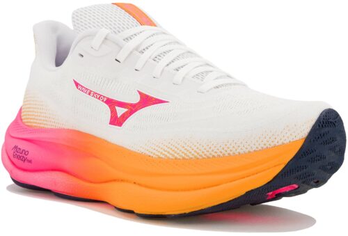 Mizuno Wave Sky 9 Blanc Rose Orange