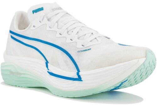 Puma Deviate Nitro Elite 3 Femme Blanc Bleu
