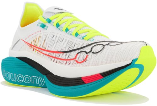 Saucony Endorphin Elite 2 Blanc Vert Jaune