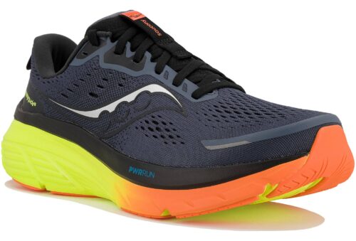 Saucony Guide 18 Bleu Marine Jaune Orange