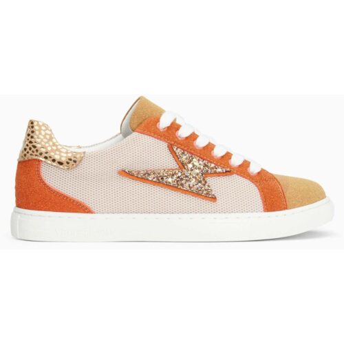 Vanessa Wu Baskets éclair à lacets Gaëlle Orange