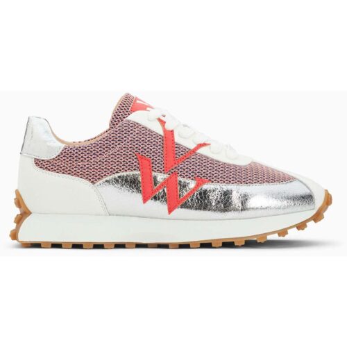 Vanessa Wu Baskets monogramme à semelle running Mona Multicolore